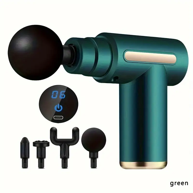 Rechargeable 4-in-1 Deep Tissue Massage Gun – Portable Muscle Pain Relief with 6 Speeds for Fast Recovery! - Image 6