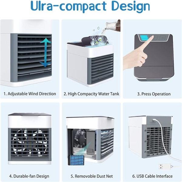 Ultra-Portable Personal Air Cooler – 2X Cooling Power with Soothing Night Light - Image 4