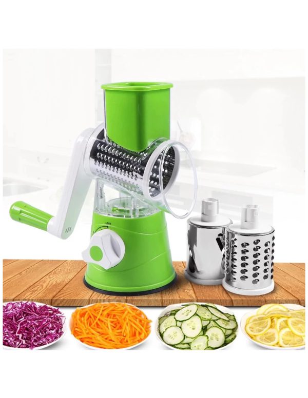 Multi-Purpose Tabletop 3 IN 1 Drum Grater – Effortless Slicing, Shredding & Grating for Your Kitchen