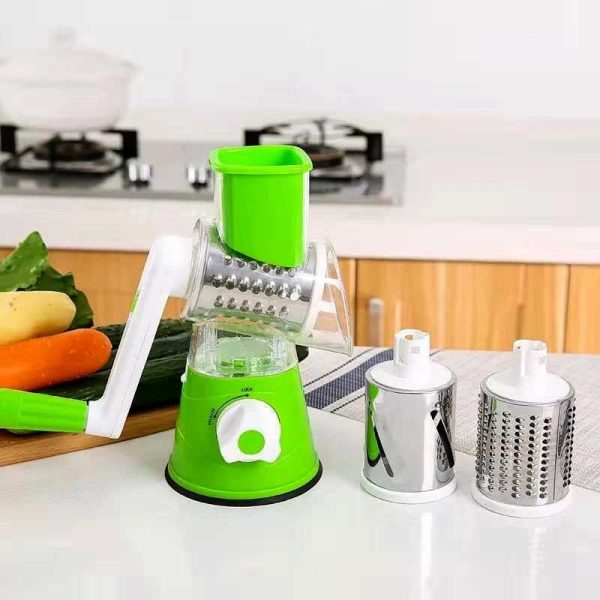 Multi-Purpose Tabletop 3 IN 1 Drum Grater – Effortless Slicing, Shredding & Grating for Your Kitchen - Image 4