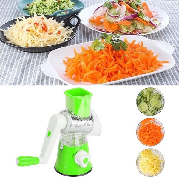 Multi-Purpose Tabletop 3 IN 1 Drum Grater – Effortless Slicing, Shredding & Grating for Your Kitchen - Image 2